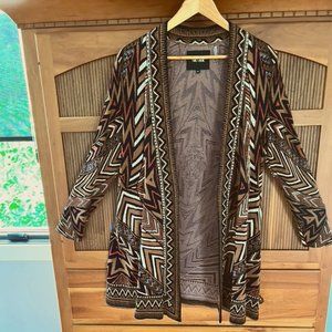 Nic + Zoe Tribal Print Tunic Sweater, sz M